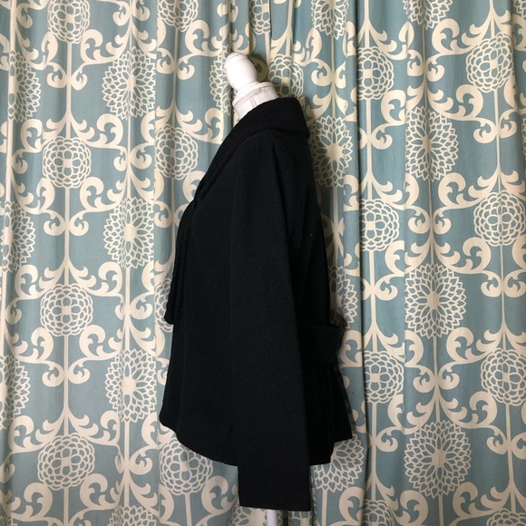 Zoe D. Wool Sweater Jacket with Attached Scarf - Picture 2 of 10